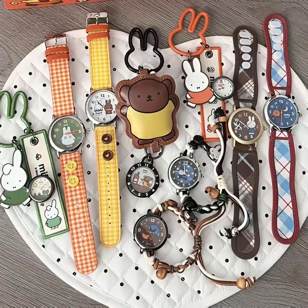 Kawaii Miffy Watch Series Cute Cartoon Miffy Collaboration Collection Of Watch Accessories Trendy Toy School Watch Birthday Gift