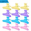 12-Piece Non-Slip Chic Claw Hair Clips for Women & Girls (Multi-Color)