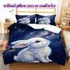 Space animals Pattern Bedding Quilt Set Quilt Cover Pillowcase Home Decoration Birthday Gift (1 * duvet cover + 2 * pillowcase, without core)
