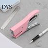 Office Workspace Accessories Mini Handheld Stapler, with Ergonomic Curved Design, Macaron Stapler for Paper Colored Compact Metal Daily Document