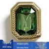 Green Gemstone Snake Flower Metal Shoe Buckle Accessories