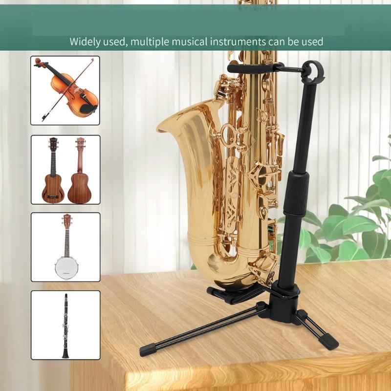 Foldable Portable Alto Tenor Saxophone Stand Sax Tripod Holder Instrument Saxophone Accessories for Alto Tenor Saxophone