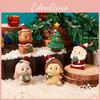Festive Christmas Animal Resin Figurines Santa Claus Tree Decor For Children Gift