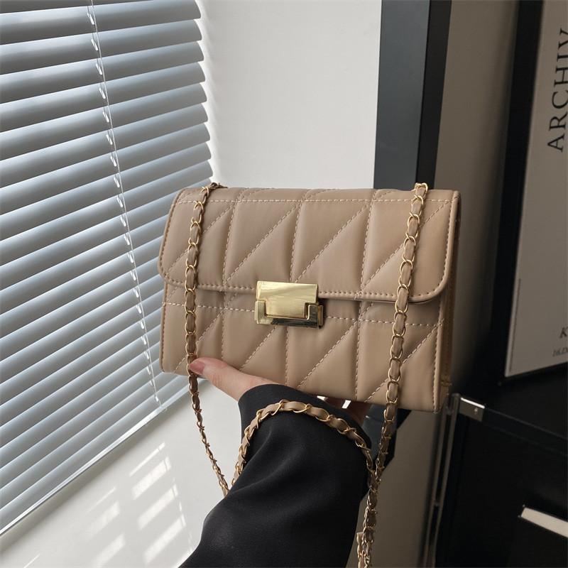 Stylish Retro Small Square Shoulder Bag For Women 2024 Trendy Casual Chain Bag