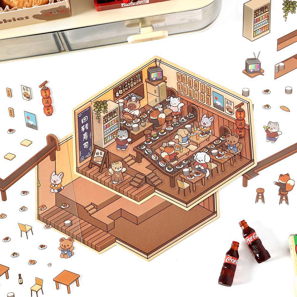 Infeel.Me 3D Layered Miniature Scenery Stickers Vol. 2 - Today's Business Hand Account Stickers