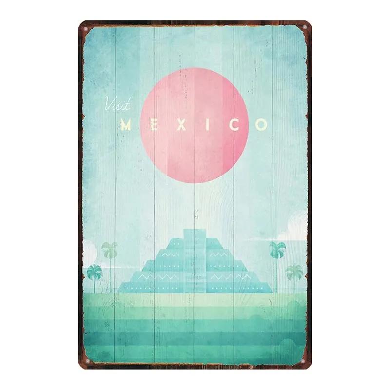 Vintage Paris Champagne Metal Tin Sign Wine Travel Souvenir Wall Art for Bar Restaurant Home Decor xCM