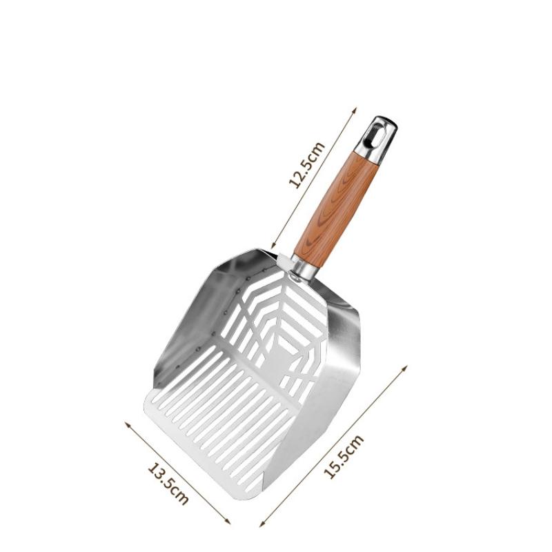 Stainless Steel Cats Litter Scoop Durable Long Handle Mesh Carbon Steel Large Size Scooper Litter Filter Pet Cleaning Tools