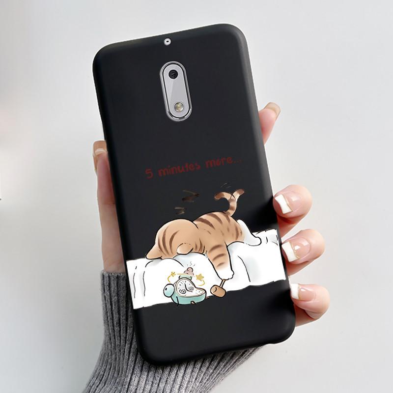 Soft TPU Case For Nokia 6 6.1 Plus Nokia6 Phone Case Luxury Cute Love Rabbit Funny Cartoon Black Silicone Shockproof Back Cover