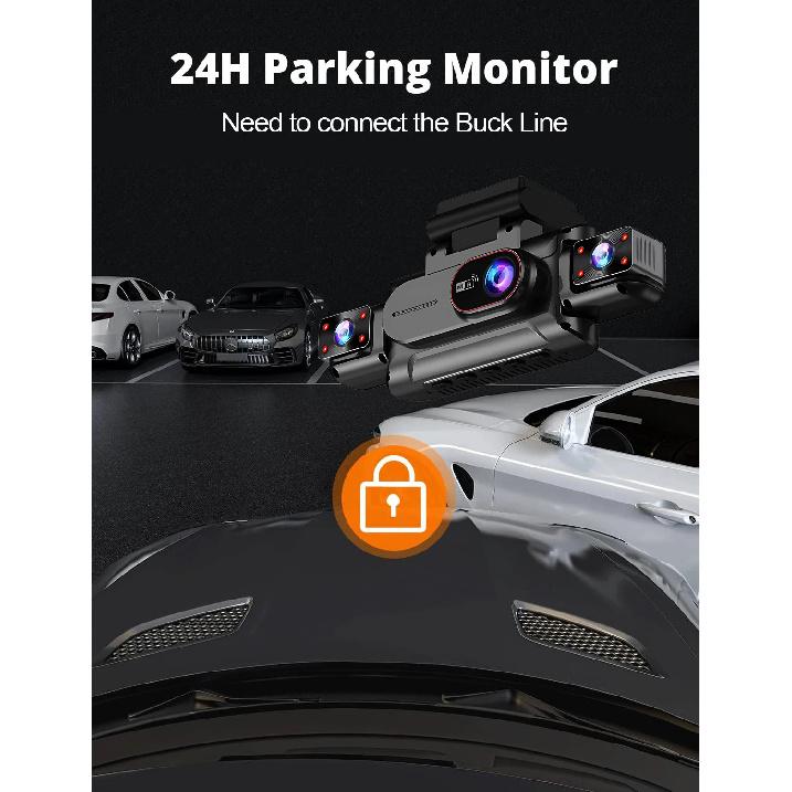 4 Channel Car DVR UHD 1080P 4-Lens Cabin Vehicle Dash Cam 360° All Sides Car Camera Wifi Video Driving Registrator Black Box
