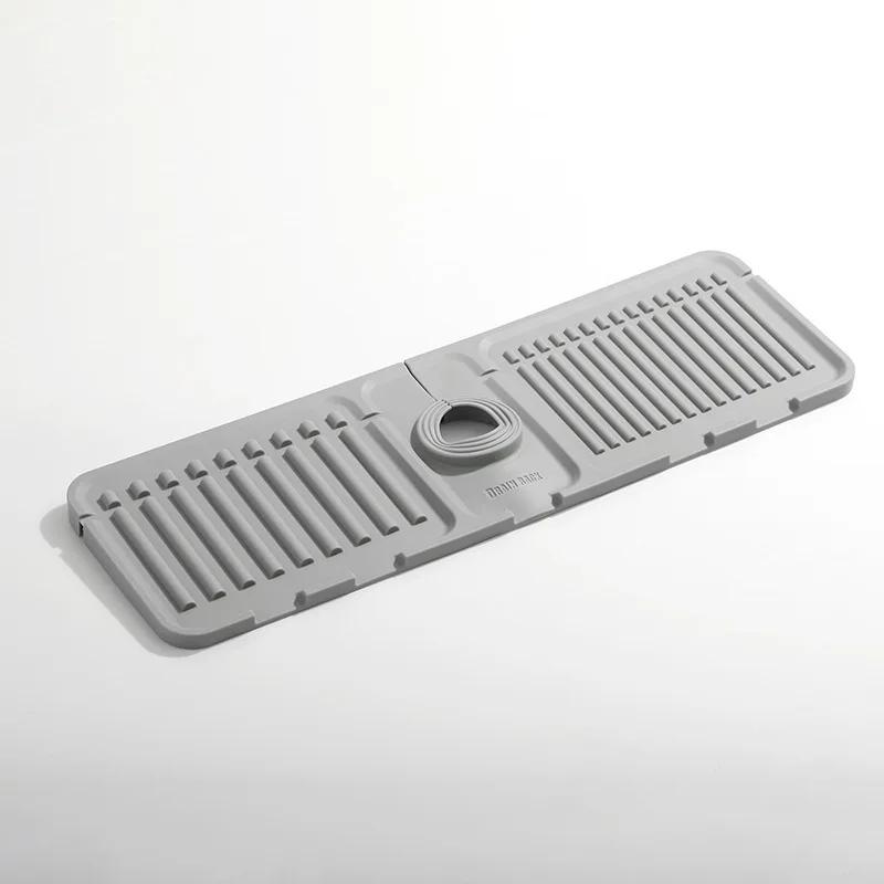 Silicone Tap Mat Kitchen Sink Spill-Proof Drying Pads Foldable Drainage Mat for Home Kitchen Sink Storage Accessories