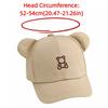 Korean Style Cartoon Bear Baby Baseball Hat Adjustable Soft Toddler Peaked Cap Breathable with Ears Children Sports Hats Outdoor