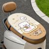 Cartoon Motor Double-layer Seat Cover Water-proof Heat Shield Cushion  Electric Bike Use