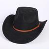 Popular European and American Classic Suede Western Cowboy Hat Men's and Women's Fashion LO Style Peach Heart Cowboy Hat