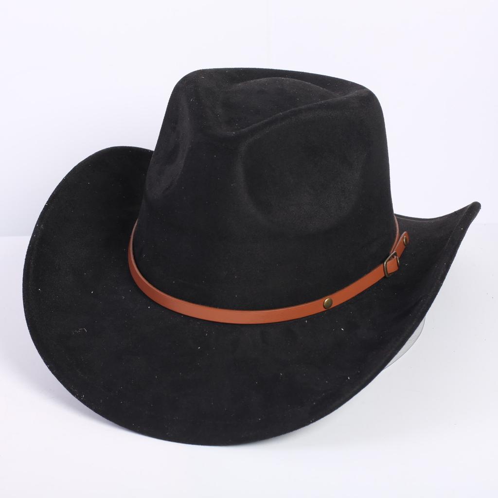 Popular European and American Classic Suede Western Cowboy Hat Men's and Women's Fashion LO Style Peach Heart Cowboy Hat