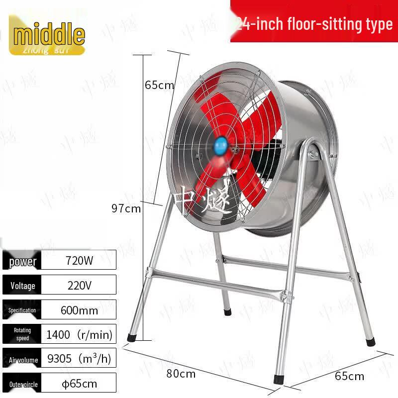 Industrial Floor Fan with Wheels