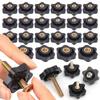 5/50Pcs Plum Blossom Handle Nut M4 M5 M6 M8 Blind Hole Copper Core Handle Knob Thread Mechanical Black Thumb Nuts Assortment