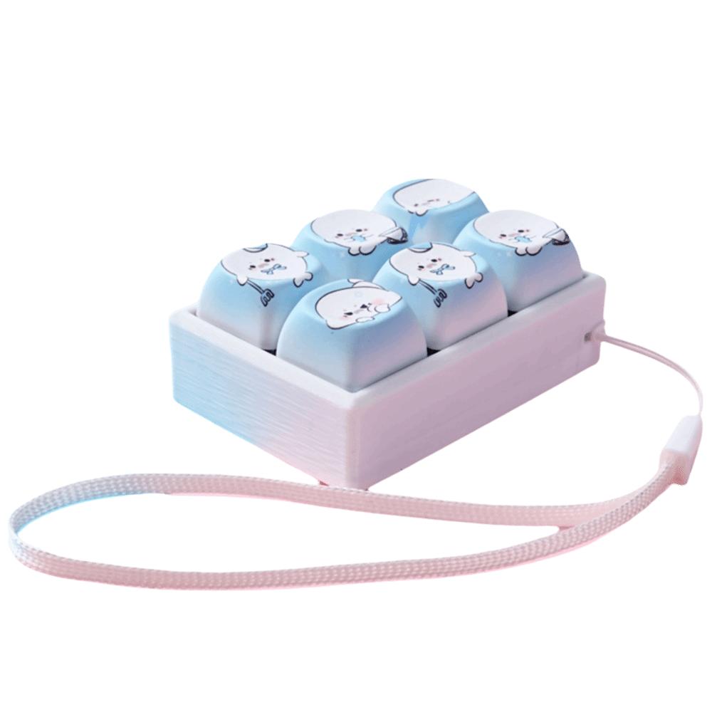 Silent Keyboard Fidget Clicker Toy Mini Fidget Keychain Fidget Play