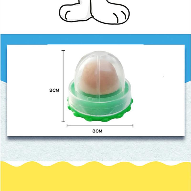 Cat Round Catnip Ball With Dust Cover Sticker Design Cat Candy Snacks Nutrition Food Pet Supplies