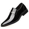 2025 new one-pedal spring and autumn men's leather shoes soft leather business casual bright leather single shoes casual leather shoes men