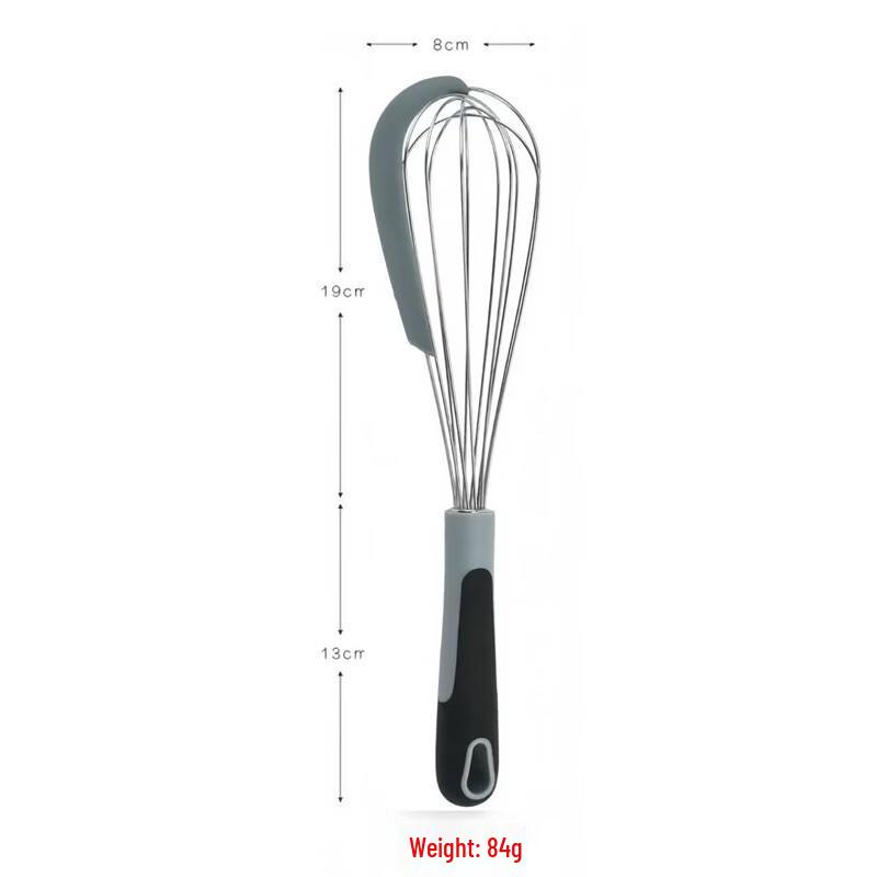Ru Han Silicone & Stainless Steel Manual Whisk with Scraper