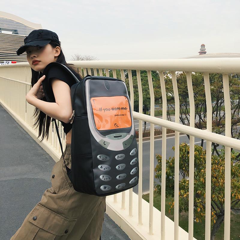 Internet celebrity backpack 2025 new Korean version high school student large capacity couple mobile phone personalized student schoolbag