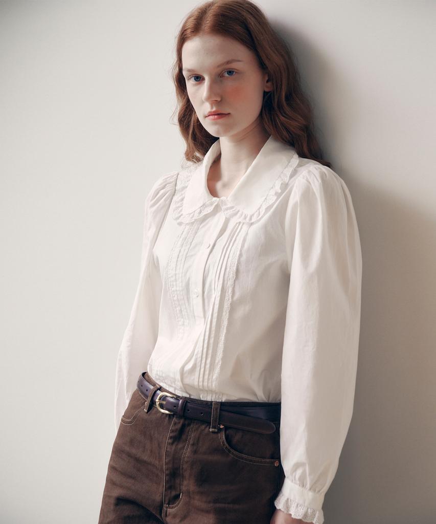 ROLAROLA Collar Lace Blouse White
