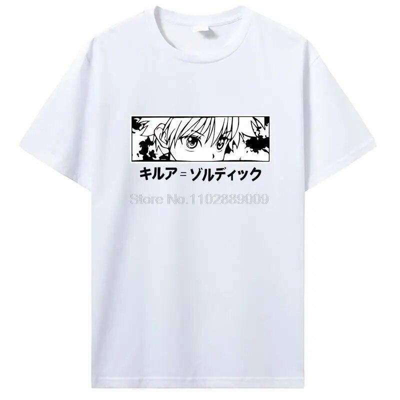

Японское аниме унисекс футболка Kurapika Harajuku Street Повседневная футболка нейтрального цвета с коротким рукавом унисекс женская хлопковая футболка аниме одежда 3XL