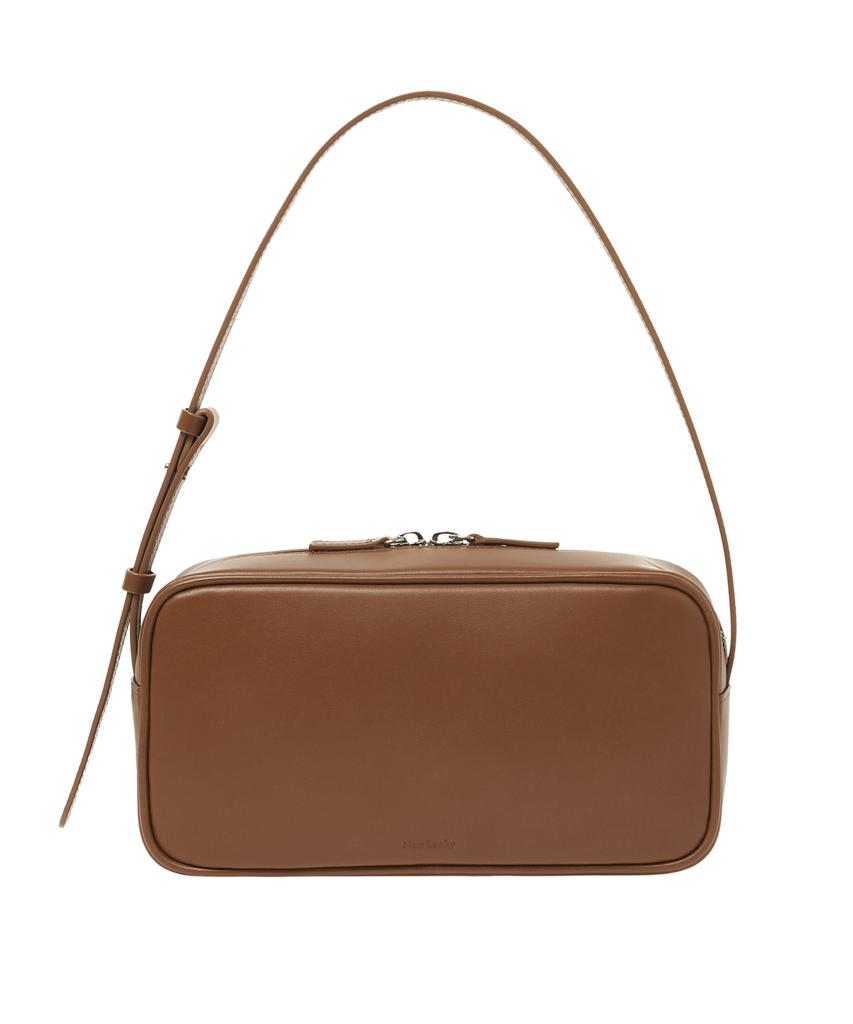New Looky Square Leather Shoulder Bag _Brown