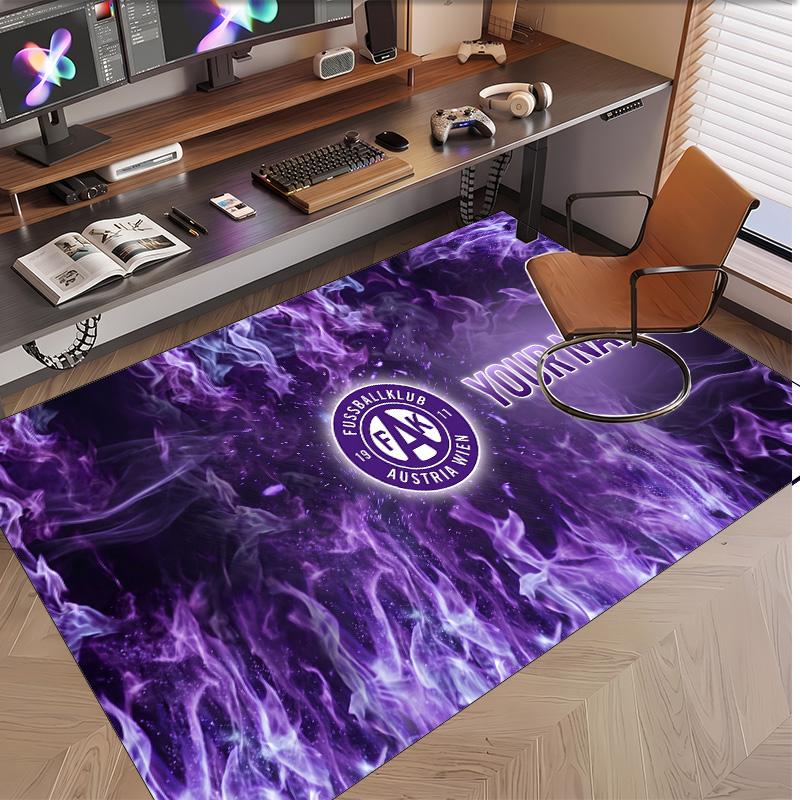 Personalized Crystal Velvet Carpet Austria Wien FC Pattern Non Slip Floor Rug
