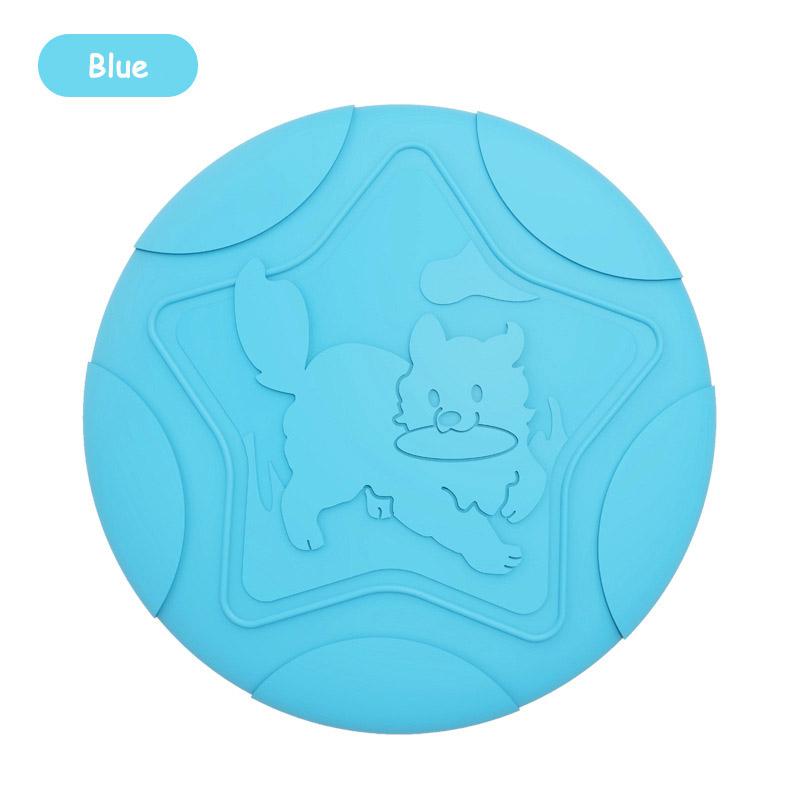 Bite-resistant Silicone Dog Flying Disk Toy Multifunctional Colorful Floating Outdoor Training Interactive Dog Toy Pelota Perro