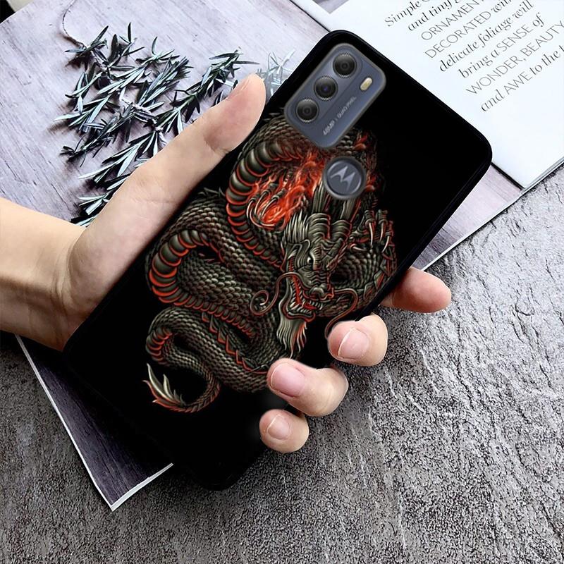 Handyhülle mit Aufschrift „Chinese Dragon Art“ für Motorola E7 Plus E32 E20 E40 Edge 20 Lite G22 G52 G20 G30 G100 G60 G50 G10 G Pure G Stylus