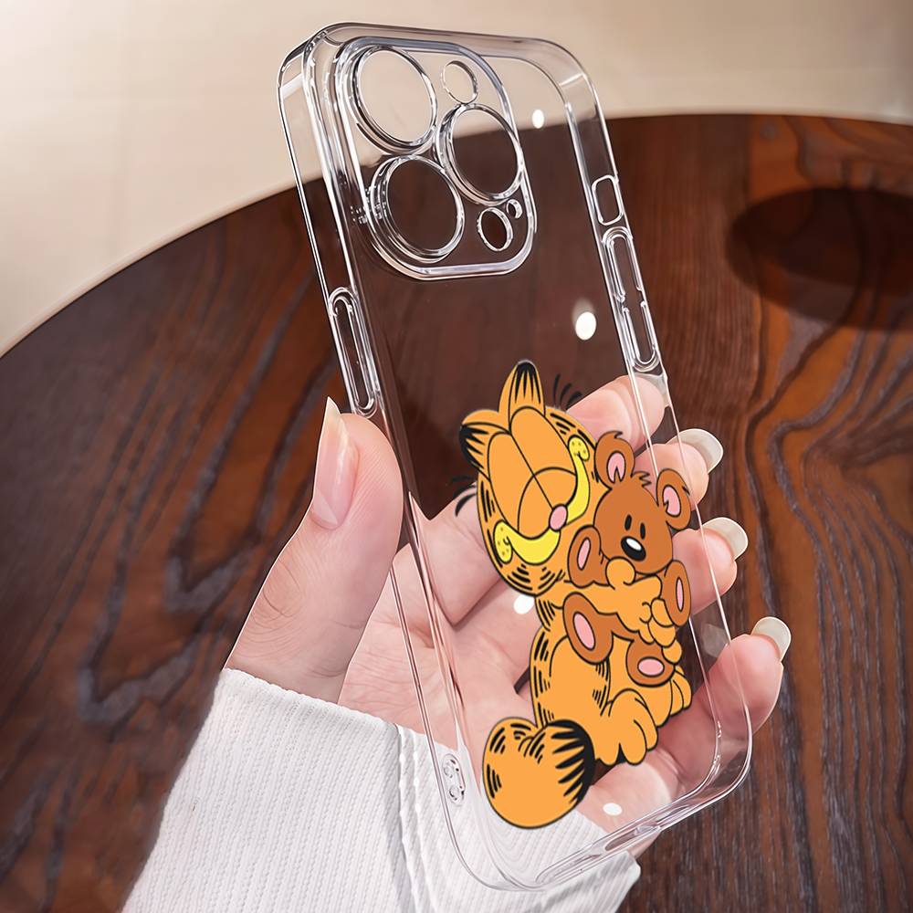 

G-GARF-IELDS Transparent Phone Case For IPhone 17 16 15 13 12 11 14 Pro Max Mini Plus Silicone Bumper iPhone 11pro max