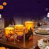Halloween LED Flameless Candles Set of 3, Decor for Party and Holiday Decoration
