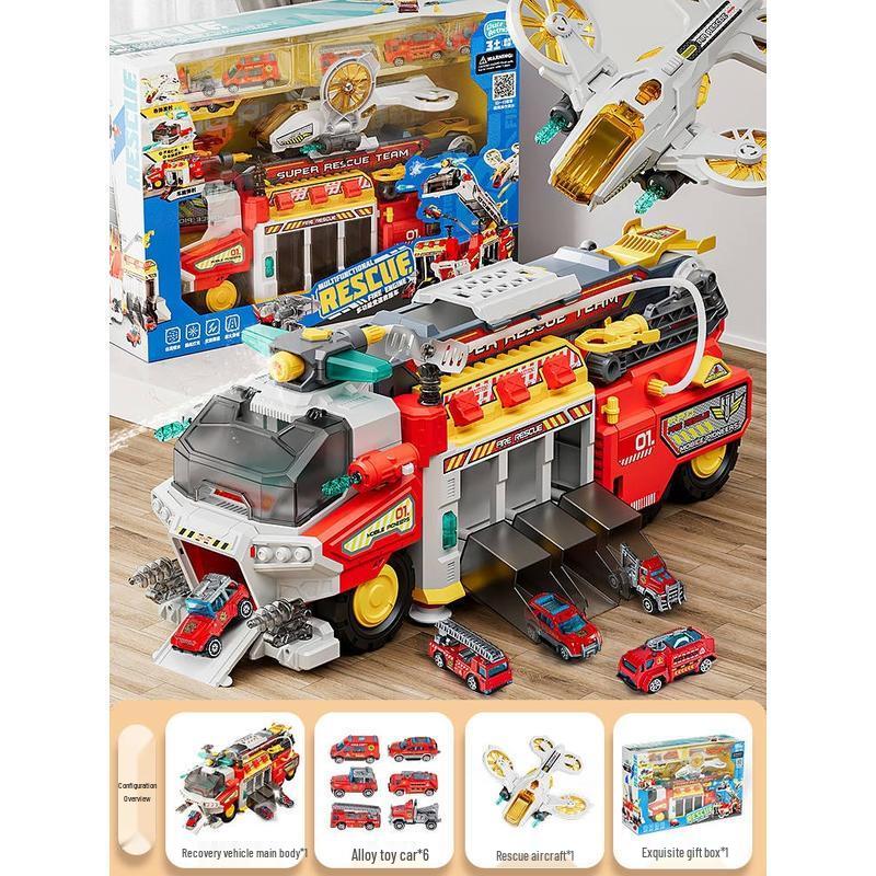 HANDUNYOU Multifunctional Racing Rescue Fire Truck Toy