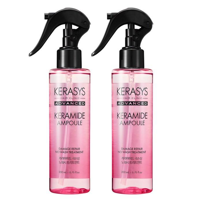 [Kerasys] Keramide No-Wash Hair Treatment Duo (200ml x 2) - [K-BEAUTY] Leave-In Conditioner 200ml x 2 Pcs