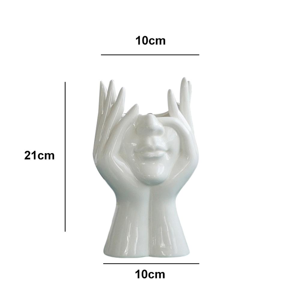 Minimalist Face Ceramic Vase Art Sculpture Home Decor Flower Arrangement Centerpiece Modern Living Room Ornament Gift