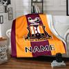 Custom Name AC Milan Crest Blanket for Couch & Bed, Plush Cozy Fuzzy Blanket Super Soft & Warm Blankets for Fall and Winter. 0908274