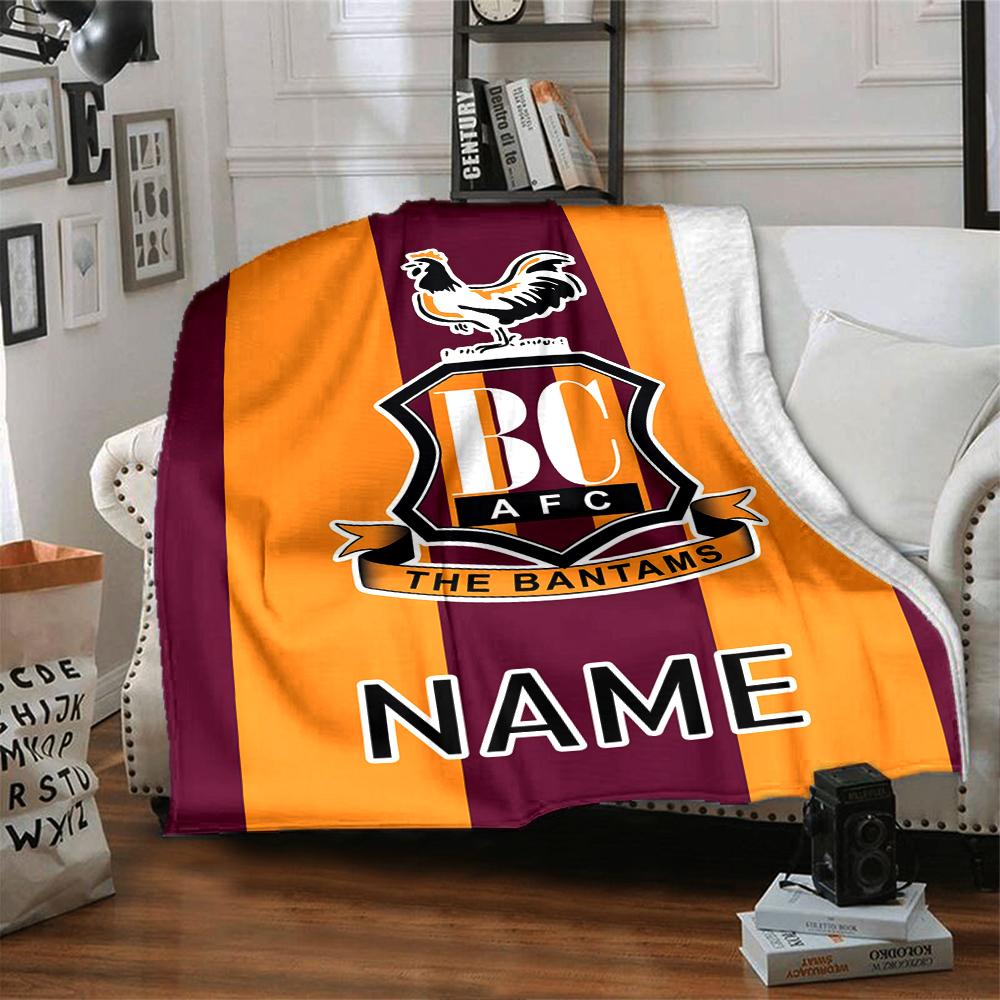 Custom Name AC Milan Crest Blanket for Couch & Bed, Plush Cozy Fuzzy Blanket Super Soft & Warm Blankets for Fall and Winter. 0908274