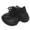 Aphixta Platform Sneaker Boots Height Increasing Lace Up Autumn Winter Women Shoes Thick Botton Sole Boots Mesh Casual Shoes