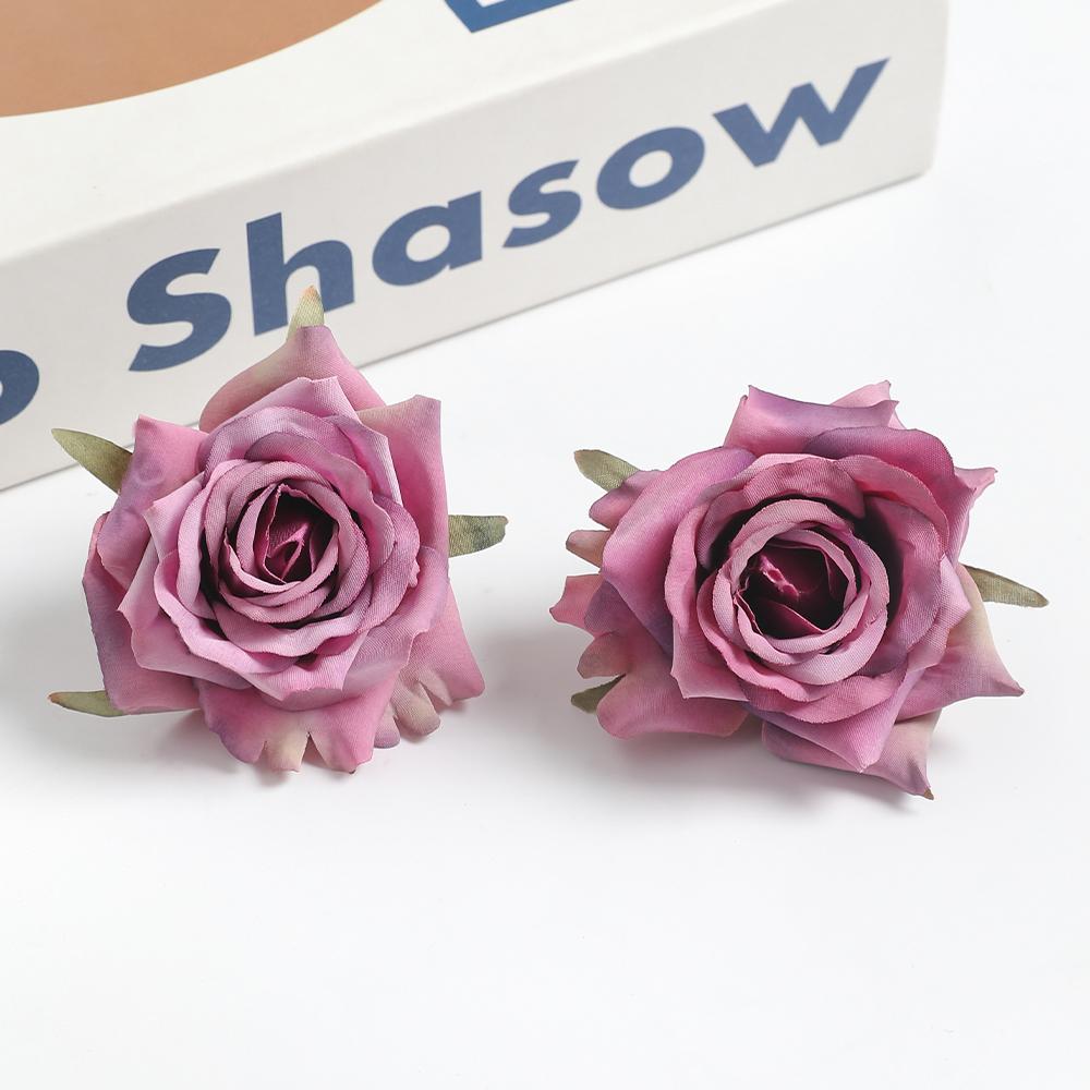 10/20Pcs Artificial Rose Flowers 6.5CM Silk Fake Flowers for Home Room Decor Party Garden Wedding Decoration DIY Gifts Accessory