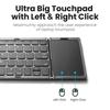 Tri-fold Keyboard with Touchpad Three Bluetooth Keyboard Portable Mini Keyboard Rechargeable Keyboard for PC Windows Android IOS