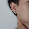 Earring for Men, Hip-hop Style, Roman Numeral Design, Unique Screw, Simple Buckle, Cool and Elegant Look.