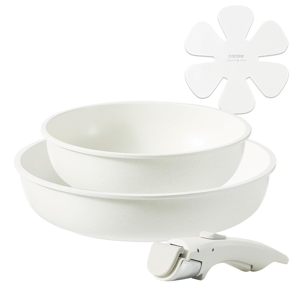 CAROTE Frying Pan and Pot Set - 4-piece set compatible with induction and gas stoves. Free from