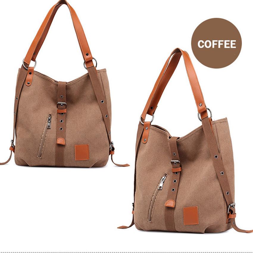 Canvas Women Shoulder Bags High Quality Multifunction Women Back Pack For Students School Travel Bags Large Capacity