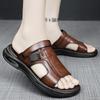 2024 Summer Fashion Men Sandals Man Beach Leather Sandals Luxury Sandals Men Outdoor Beach Casual Shoes Cheap Male Sandals
