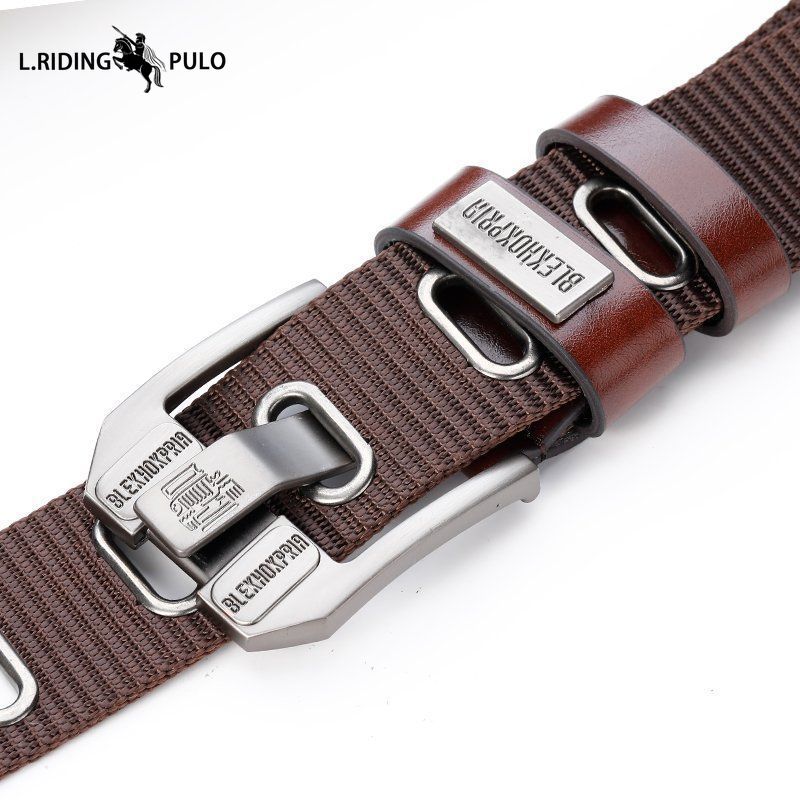 Nylon Canvas Thickened Belt Men's Overalls Belt Pin Buckle Outdoor Leisure Youth Versatile Belt
