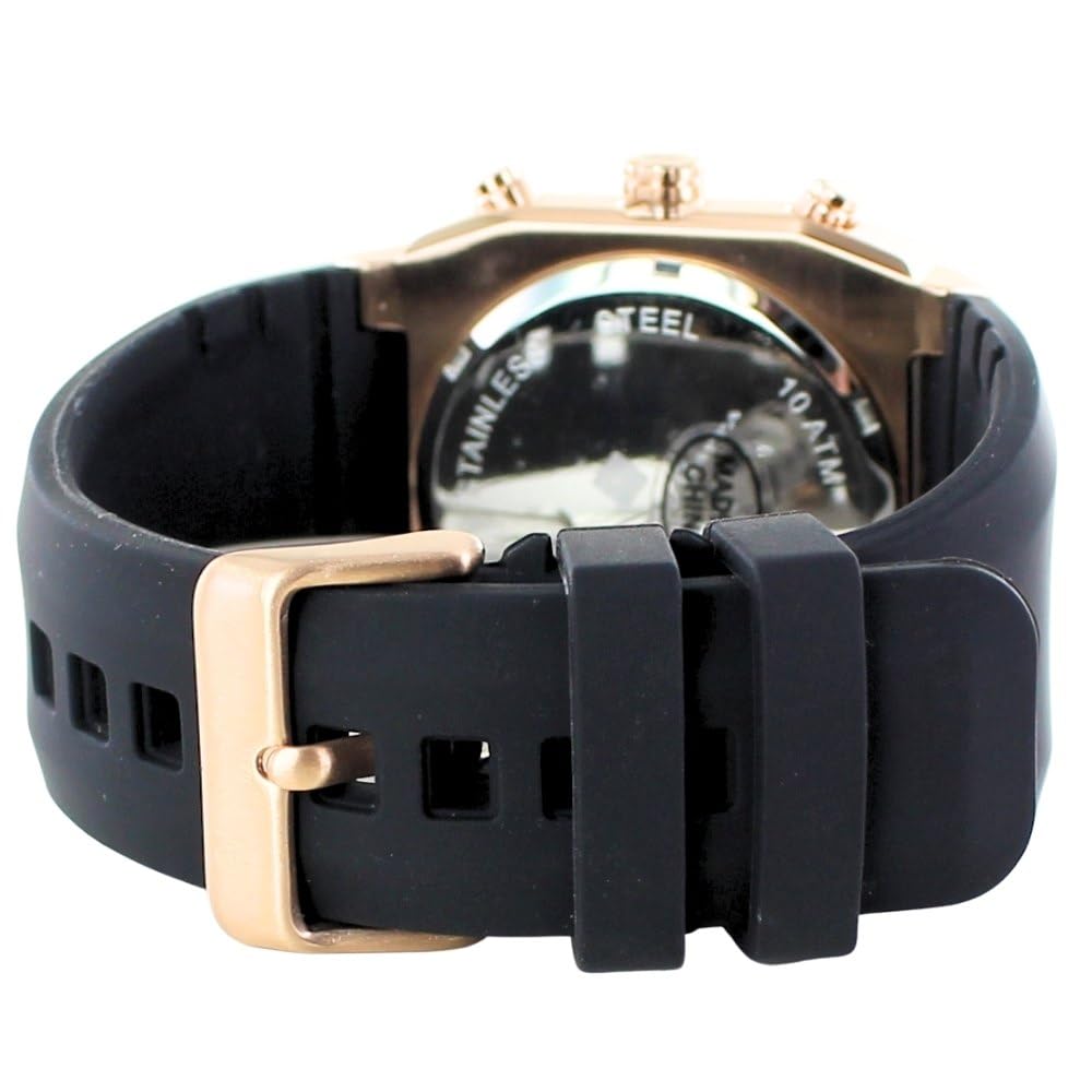 Szeroki gumowy zegarek na rękę [Salvatore Marra] Zegarek na rękę, Chronograf, Pasek, Męski zegarek na rękę, Męski [] (nr 2)