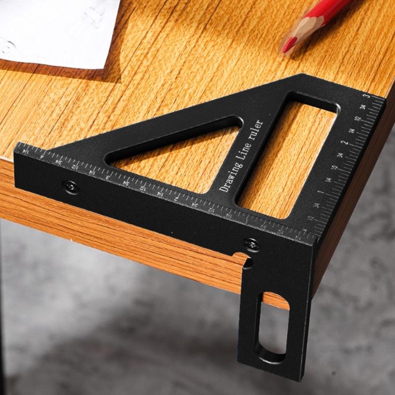Portability Angles Scribers Tool MultiFunctional Ruler 45/90Degree Marking For Professional Woodworking Construction Use