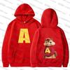 Alvin and The Chipmunks 2026 Fashion Hooded Sweatshirt Women Men's Hoody Alvin Chipmunk Halloween Costume Cotton Kid's Pullover