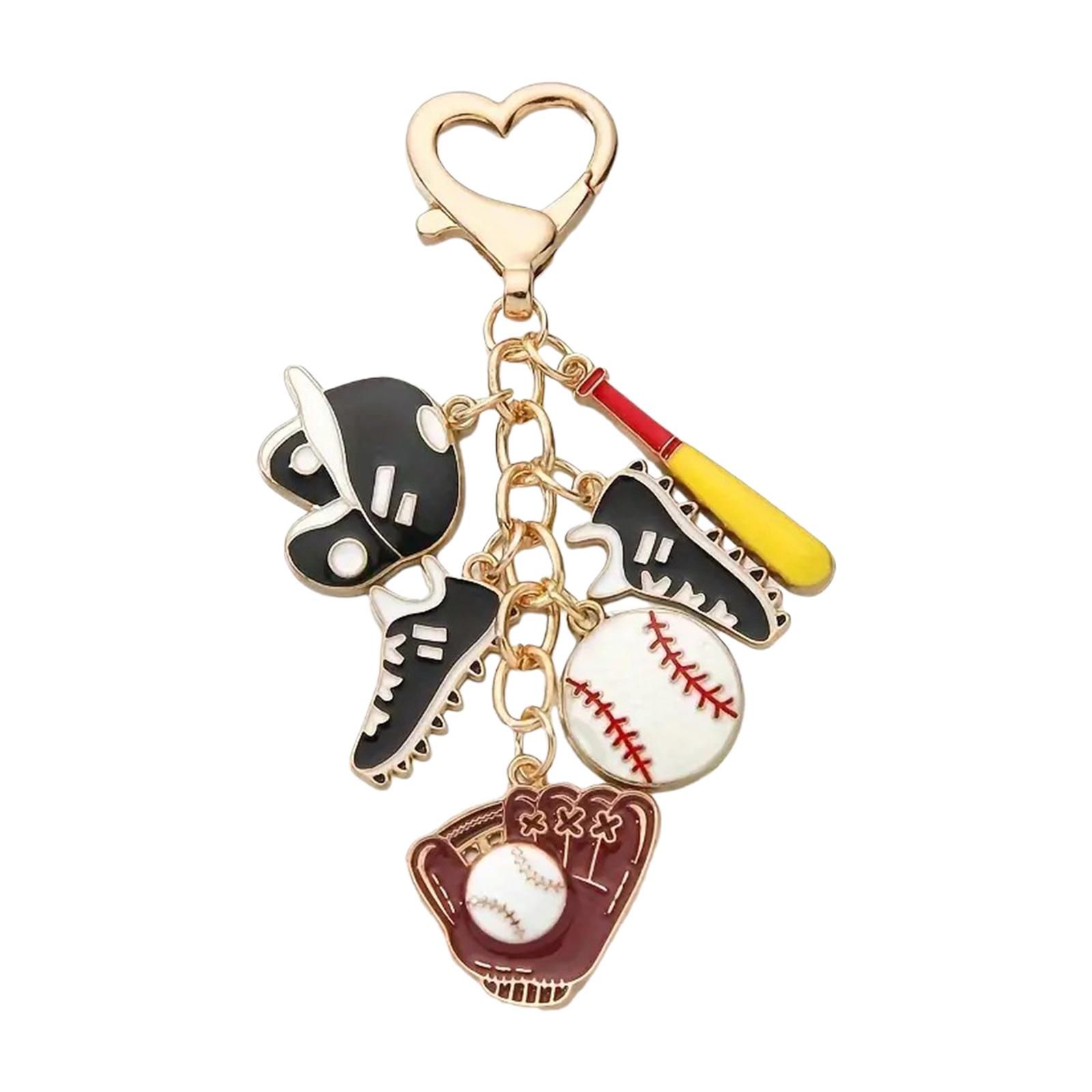 

Очаровательный брелок-подвеска в виде бейсбольного мяча с круглыми хвостовиками, портативный, особый подарок для детей, подростков и взрослых T2